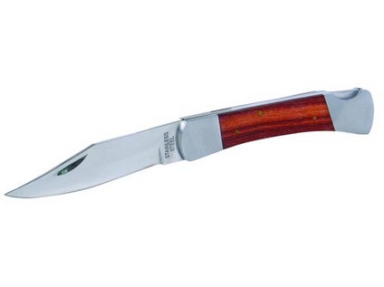NôŽ VRECKOVÝ DREVO/KOV 21/12 CM