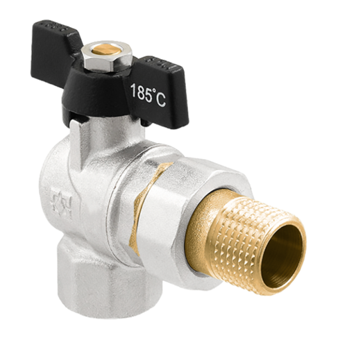 MFm ventil srobenie motýľ DN15 1/2" Rohové Black PN50